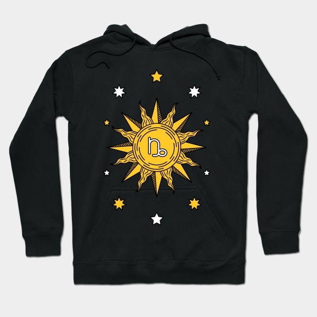 Capricorn Sun - Astrology Zodiac Sign - Born in December and January Birthday Gift - Saturn Tarot Card Hoodie by Ranggasme